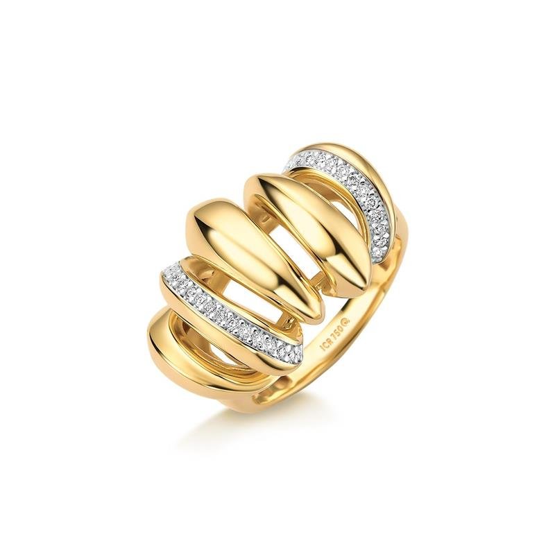 ANEL RINASCERE 5 GOMOS COM ZIRCONIA BRANCA 