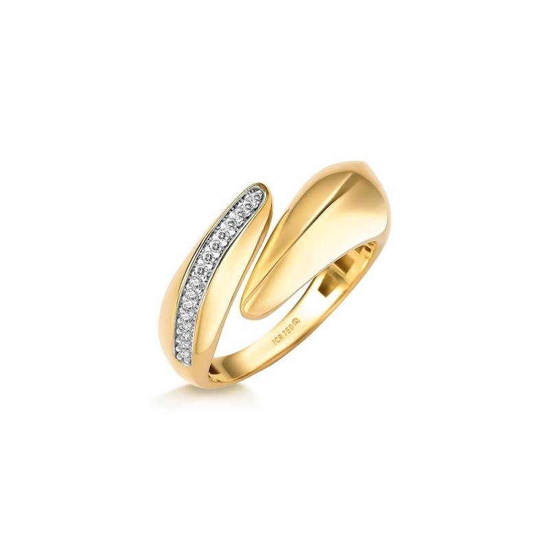 ANEL RINASCERE ARTICULADO DUPLO COM DIAMANTE 