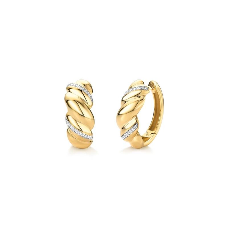 BRINCO CLICK BELLEZZA VRISSES 25MM COM ZIRCONIA BRANCA 