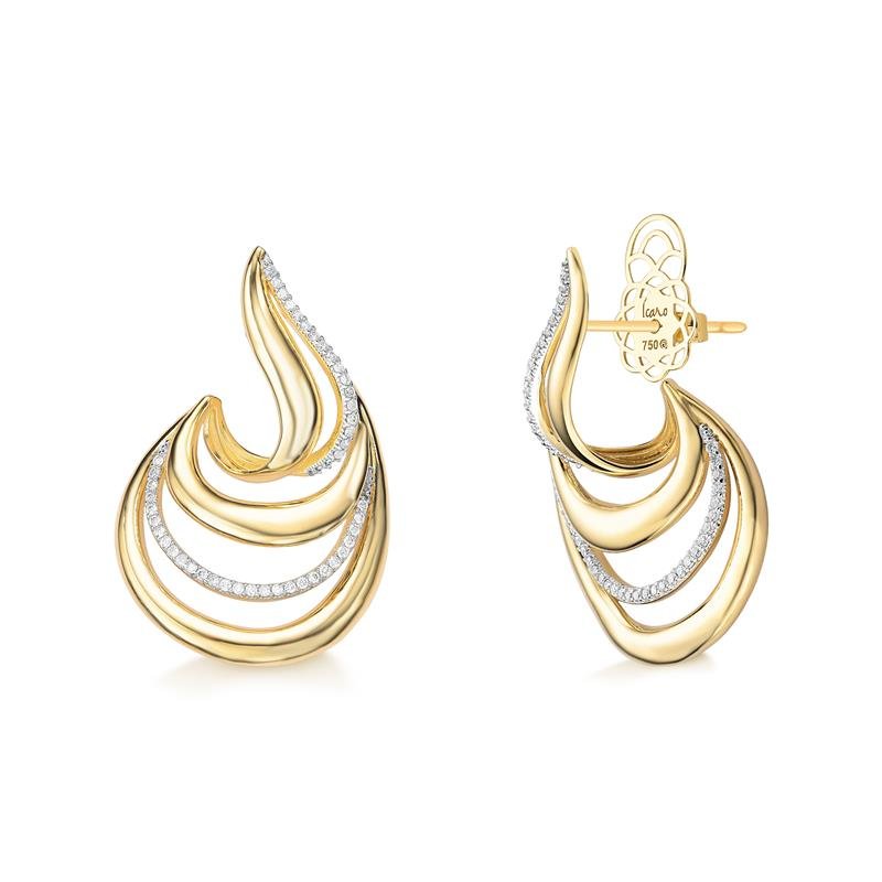 BRINCO SOLE FIAMMA COM DIAMANTE 