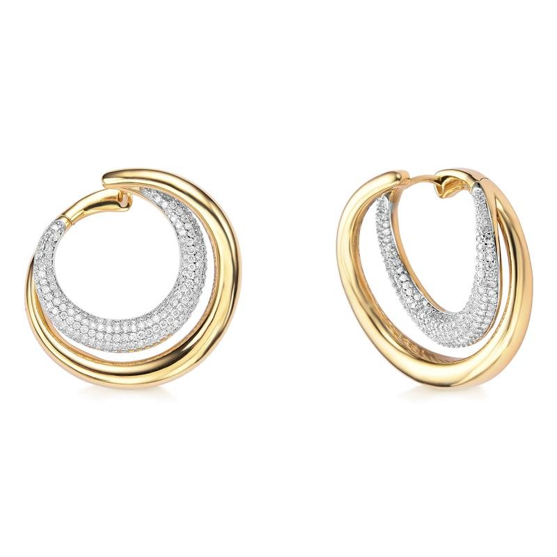 BRINCO SOLE MIA COM ZIRCONIA BRANCA 