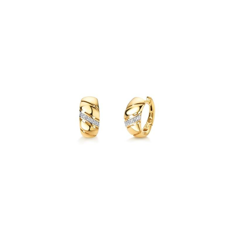 BRINCO CLICK BELLEZZA DELICATA 15MM COM TOPAZIO BRANCO