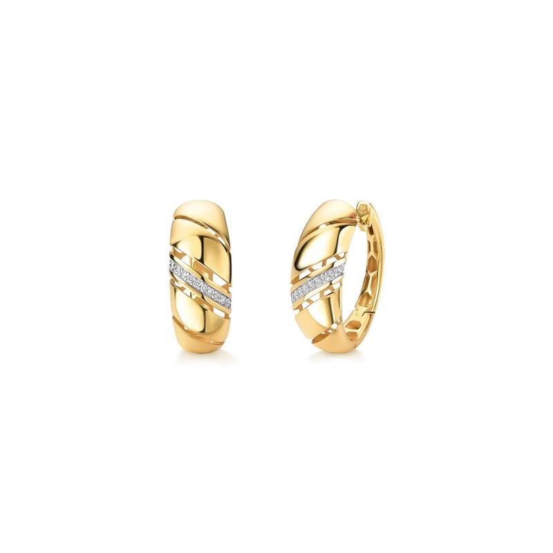 BRINCO CLICK BELLEZZA DELICATA 23MM COM TOPAZIO BRANCO 