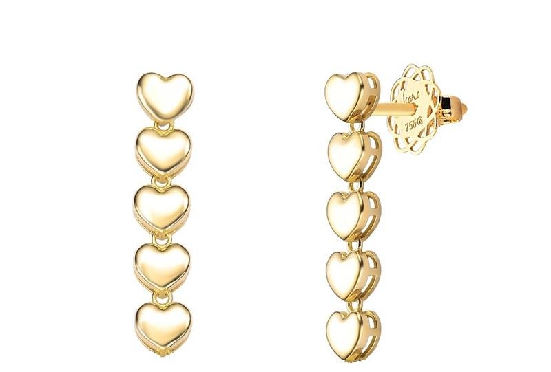 BRINCO CUORE LISO - 5 CORACOES LISOS