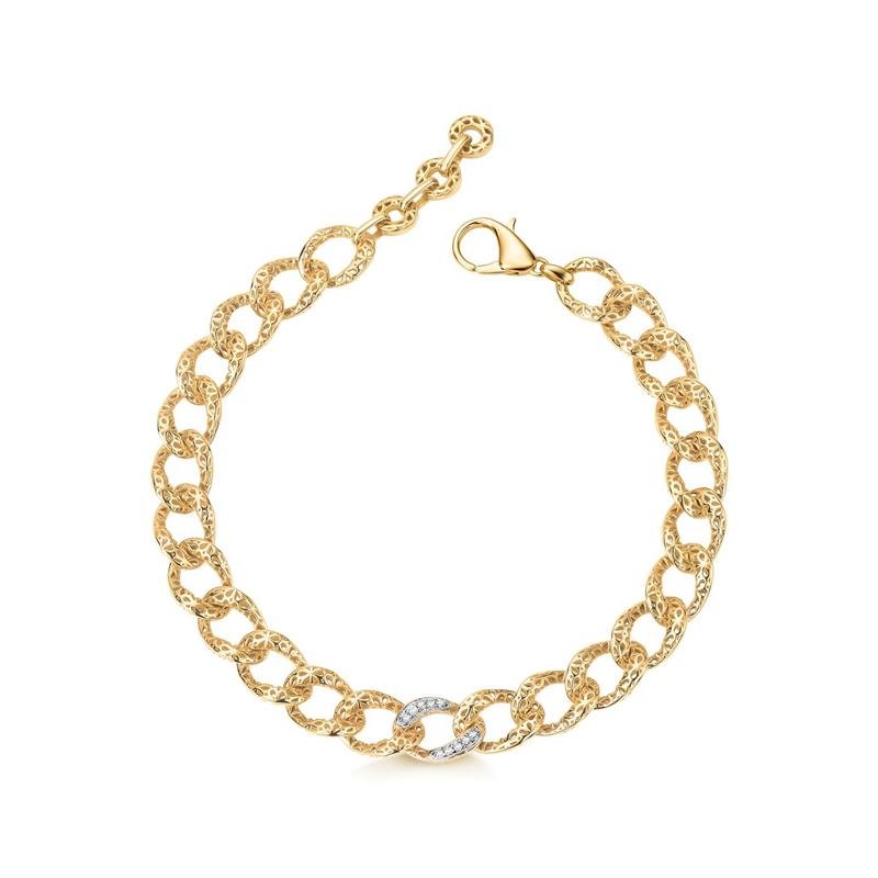 PULSEIRA ATENA - MOD (FILIGRANA DO 10415 E 1 ELO COM TOP.BRANCO)