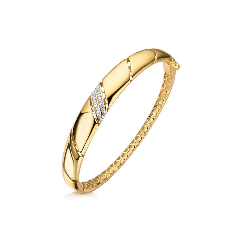 BRACELETE BELLEZZA DELICATA COM TOPAZIO BRANCO E DIAMANTE 