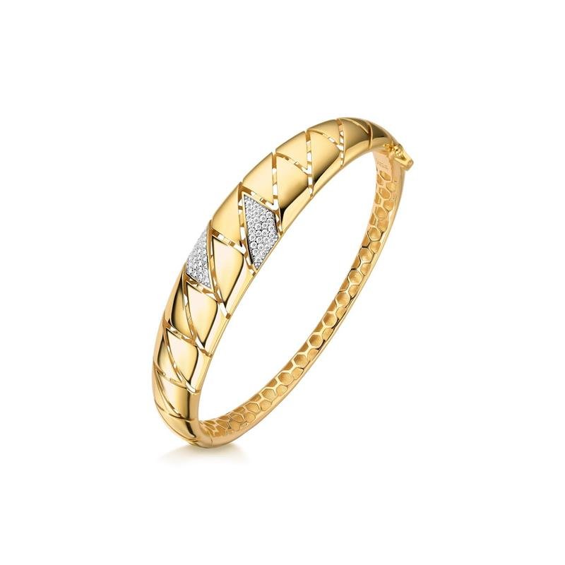 BRACELETE BELLEZZA ZIG ZAG COM DIAMANTE 