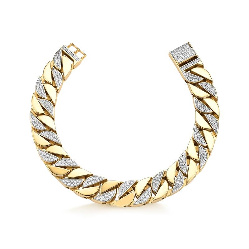 PULSEIRA 01 COM FECHO GAVETA CRAVEJADO TOPAZIO BRANCO 