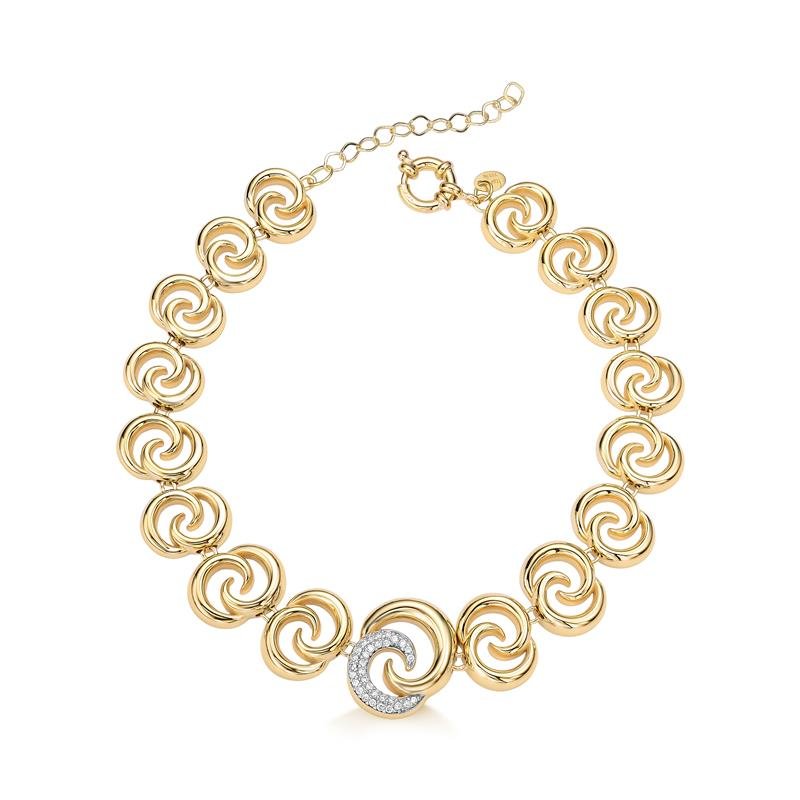 PULSEIRA SOLE MIA COM DIAMANTE