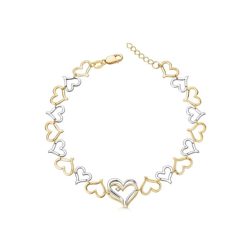 PULSEIRA CUORE DUO COM DIAMANTE 