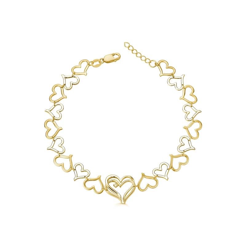 PULSEIRA CUORE TODO AMARELO COM DIAMANTE 