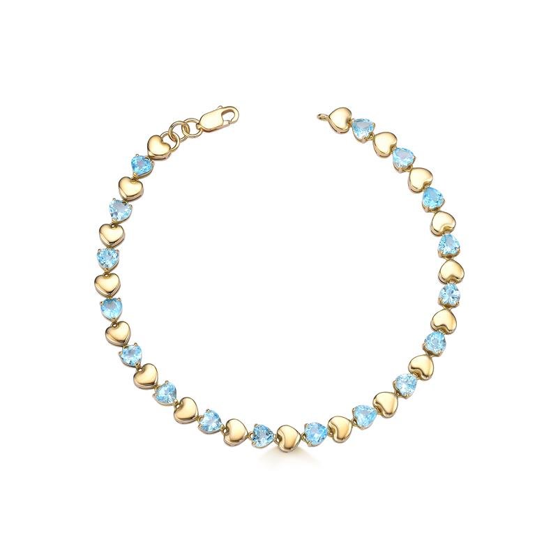 PULSEIRA CUORE TOPAZIO SWISS - C/FECHO MOSQUETAO